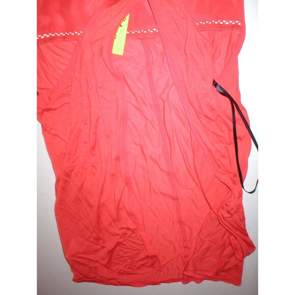 NWT New Sam Edelman Sleeveless Orange Top M Womens Open Split Back Soft Modal - Picture 4 of 4